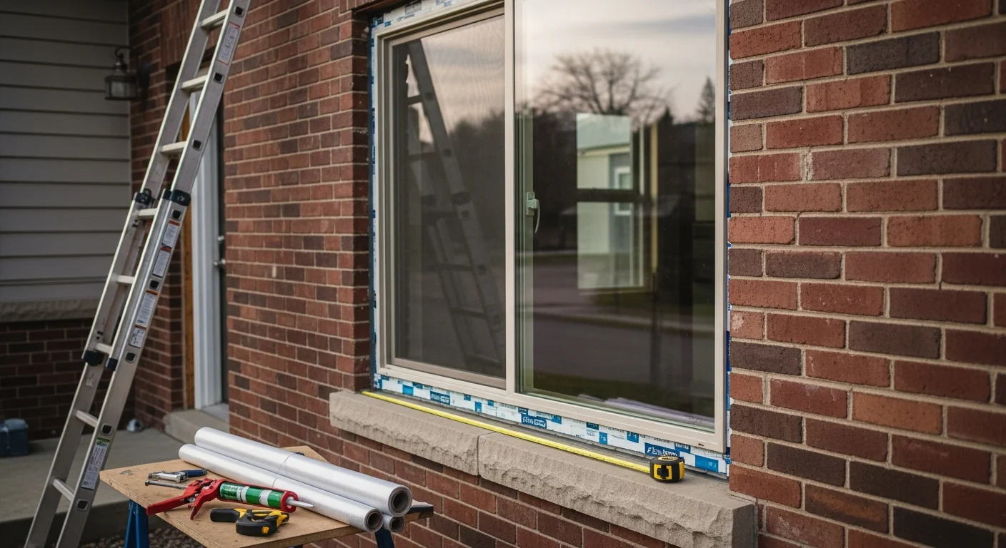 New windows installed in residential home