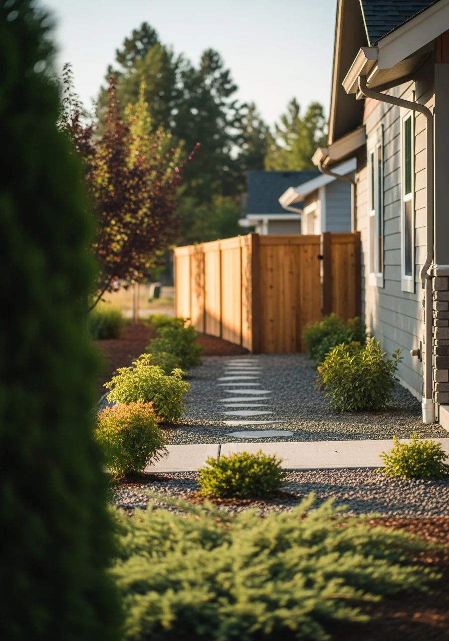 Close-up of a well-maintained residential property exterior in Coeur d'Alene with landscaping and clear sightlines.